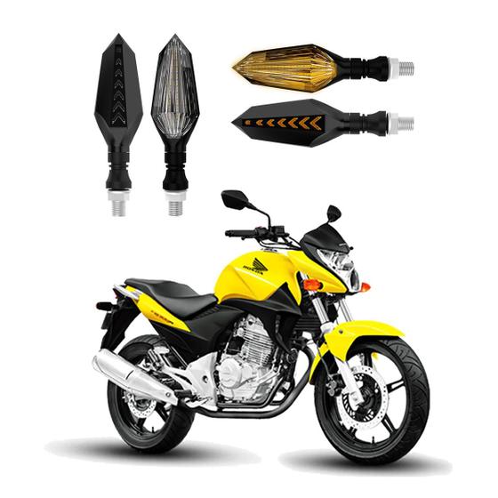 Imagem de KIT 4 Setas Sequenciais Pisca de Led Modelo P43S Honda CB 300R 2004 2005 2006 2007 2008 2009