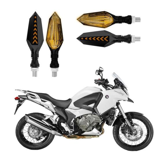 Imagem de KIT 4 Setas Sequenciais Pisca de Led Modelo P43S Honda VFR 1200X 2010 2011 2012 2013 2014 2015