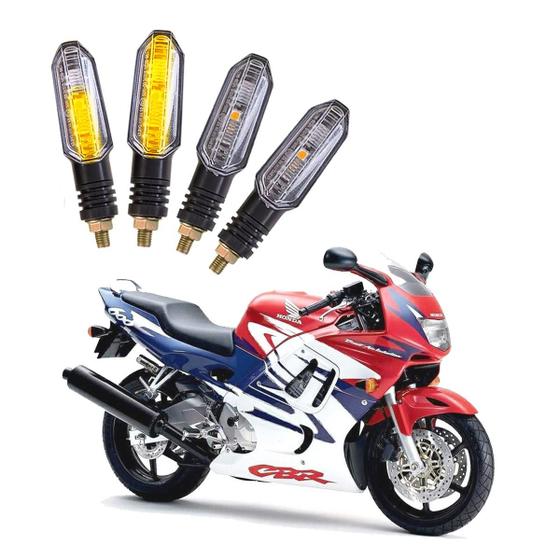 Imagem de Kit 4 Setas Sequenciais Pisca de Led Universal Modelo P50S Moto CBR 600F 2004 2005 2006 2007 2008 2009