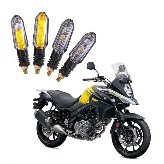 Imagem de Kit 4 Setas Sequenciais Pisca Led Universal Modelo P50S DL 1000 V STROM 2013 2014 2015 2016 2017 2018 2019 2020 2021