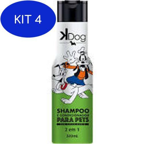 Kit 4 Shampoo Kdog 2 Em 1 500Ml Outros Pet Shop Magazine Luiza