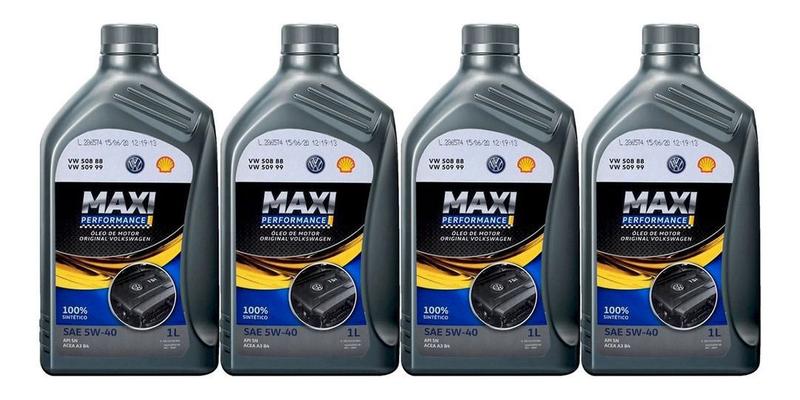 Imagem de Kit 4 Shell Maxi Performance 5w40 Volks 508/509