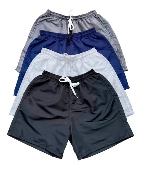 Kit 4 Short Mauricinho Masculino Praia Liso Calção Tactel Menor preço em Kit 4 Short Mauricinho Masculino Praia Liso Calção Tactel