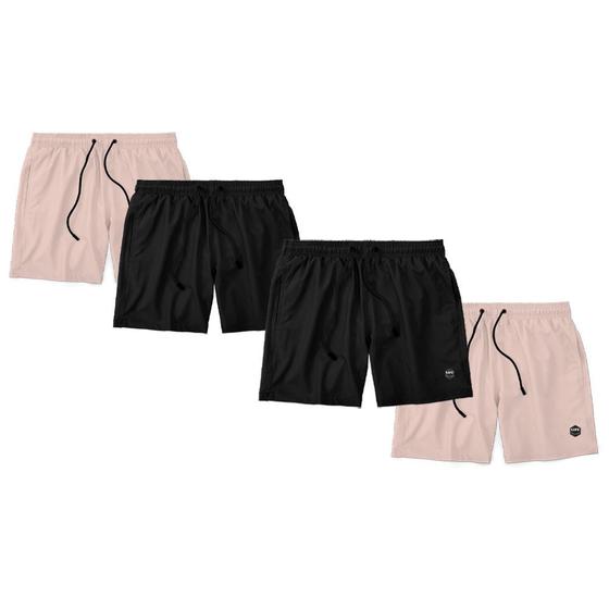 Imagem de Kit 4 Shorts Bermuda Masculino Básico Mauricinho Tactel