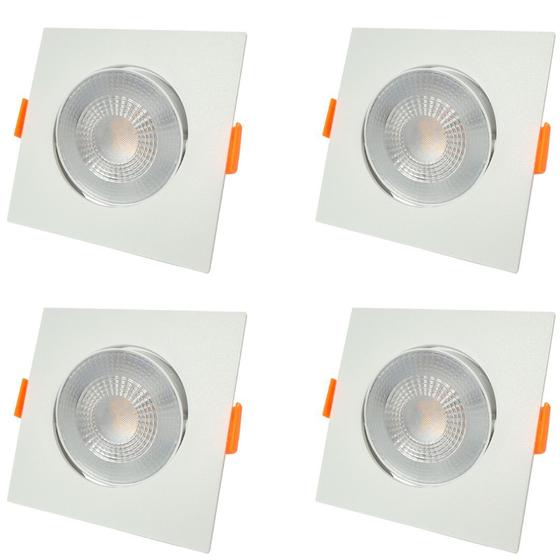 Imagem de Kit 4 Spot Led Olho de boi 5w 3000k Direcionável 420lm IP20 Bivolt Lumier