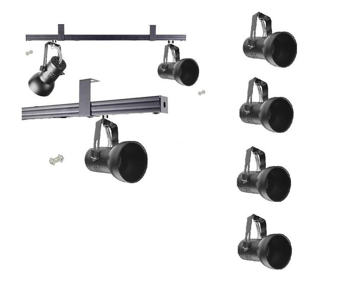 Imagem de Kit 4 Spot Trilho Perfilado Eletro calha Par20 Bulbo OL7