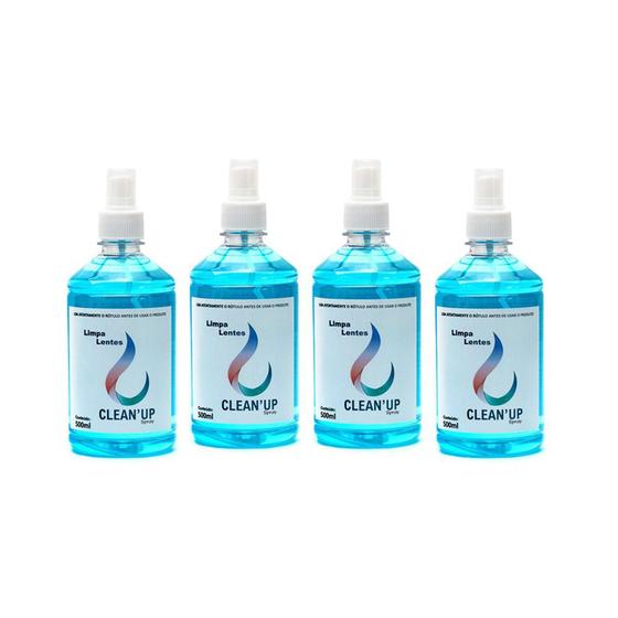 Imagem de Kit 4 spray limpa lentes e telas clean up 500ml