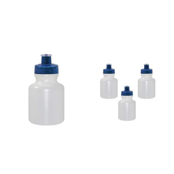 Imagem de Kit 4 Squeezes 300Ml Tampa Fibra Madeira Azul