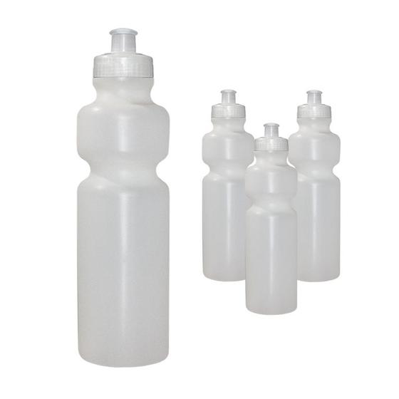 Imagem de Kit 4 Squeezes 750Ml Natural Plástico Premium