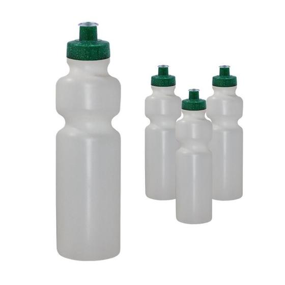 Imagem de Kit 4 Squeezes 750Ml Tampa Fibra Madeira Verde