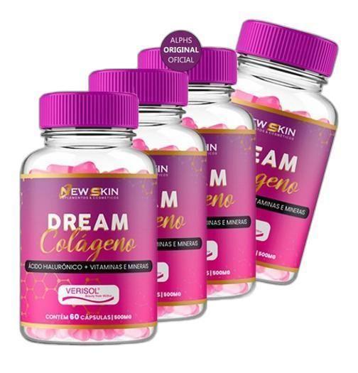 Imagem de Kit 4 Suplemento Alimentar Dream Colágeno 60 Capsulas 500Mg