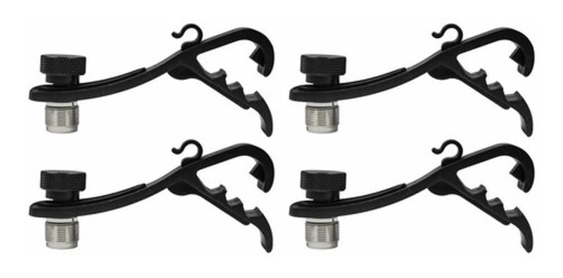 Imagem de Kit 4 Suporte Para Microfone De Bateria Tipo Clamp Csr 114