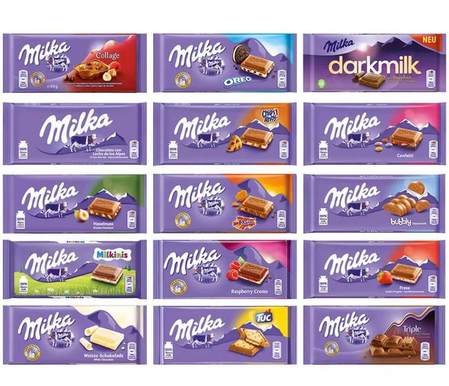Imagem de Kit 4 Tabletes de Chocolate Milka Sortidos