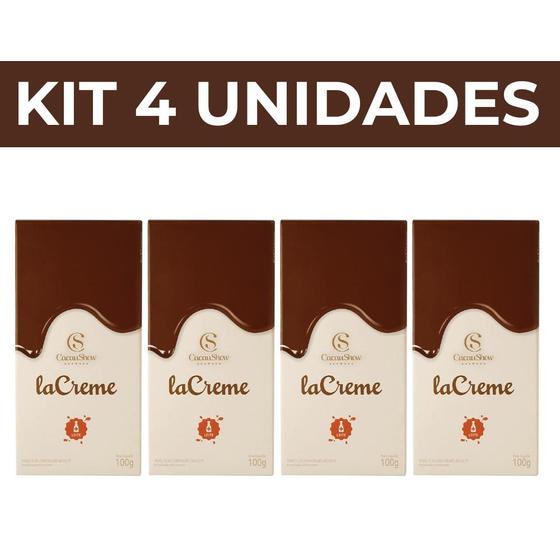 Imagem de Kit 4 Tabletes laCreme ao leite 100g Cacau Show