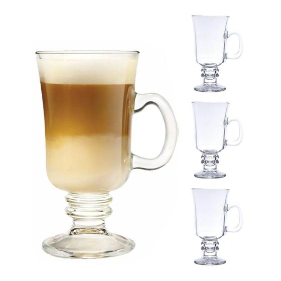 Kit 4 Taças Cappuccino Café Nespresso Dolce Gusto 250ml Lyor Menor preço em Kit 4 Taças Cappuccino Café Nespresso Dolce Gusto 250ml Lyor