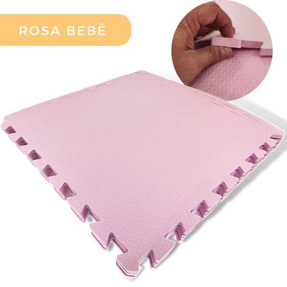 Imagem de KIT 4 TAPETE DE EVA 50X50 - 10MM DIVERSAS CORES (1m²)  + 8 Bordas para Criança Bebe Infantil Atividades Interativo Anti Deslizante Emborrachado