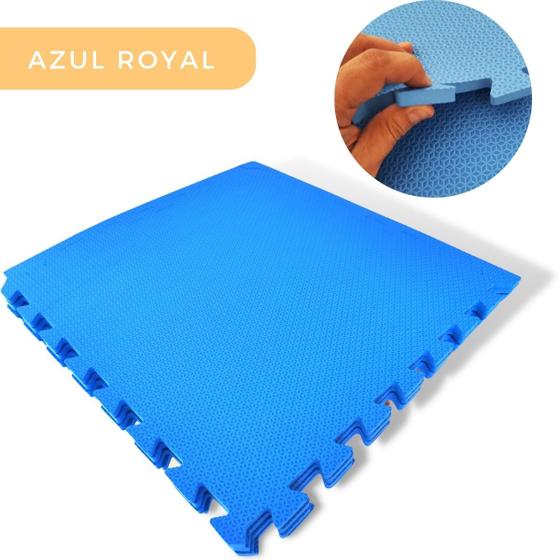 Imagem de Kit 4 Tapete Tatame EVA Infantil Interativo Encaixe 50x50cm 10mm 1m² p/ Atividades Bebe Exercicios 