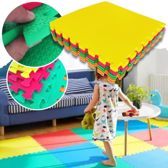 Kit 4 Tatame Tapete Encaixe Piso Placa Chão em EVA Para Bebe Engatinhar Infantil Criança 50 X 50 cm Colorido 4 Unidades Menor preço em Kit 4 Tatame Tapete Encaixe Piso Placa Chão em EVA Para Bebe Engatinhar Infantil Criança 50 X 50 cm Colorido 4 Unidades