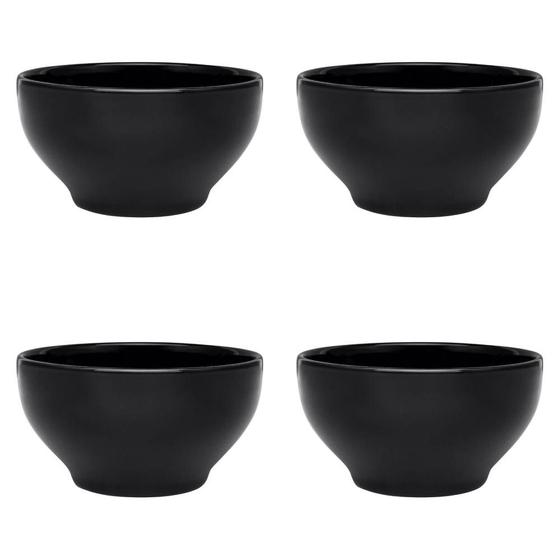 Kit 4 Tigelas Bowls Pretas em Cerâmica Biona Oxford 600ml Menor preço em Kit 4 Tigelas Bowls Pretas em Cerâmica Biona Oxford 600ml