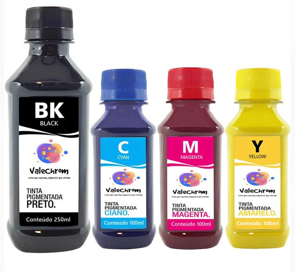 Imagem de Kit 4 Tinta Compatível HP Pro X576DW 970 550ml CMYK Pigmentado