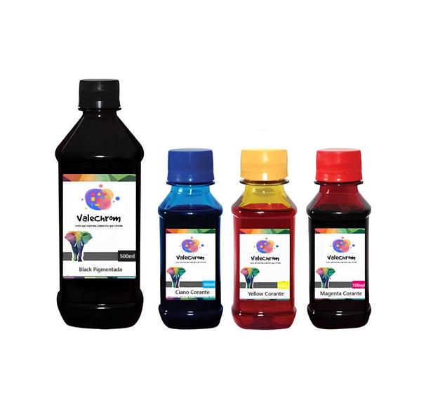 Imagem de Kit 4 Tinta Compatível HP Smart Tank 514 515 800ml BK Pigmentado