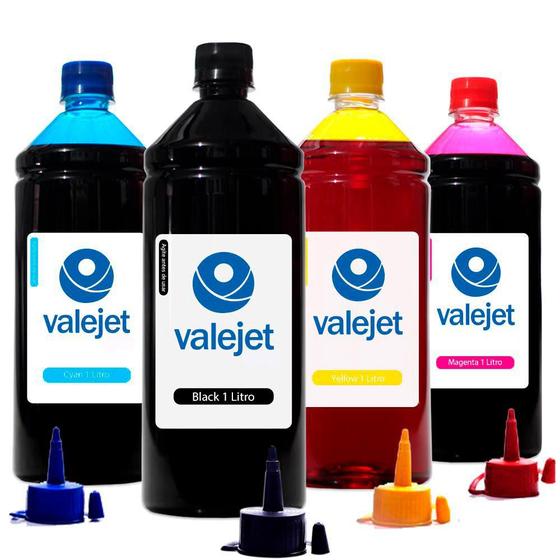 Imagem de Kit 4 Tinta L120  L 120 CMYK Corante 1LValejet