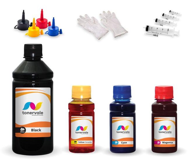 Imagem de Kit 4 Tinta Para Brother MFC-J5845DW J5945 J6545 J6945 LC-3037 800ml Platinum