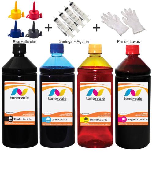 Imagem de Kit 4 Tinta Para HP Smart Tank 514 GT51 GT52 e GT53 1 Litro Linha Platinum
