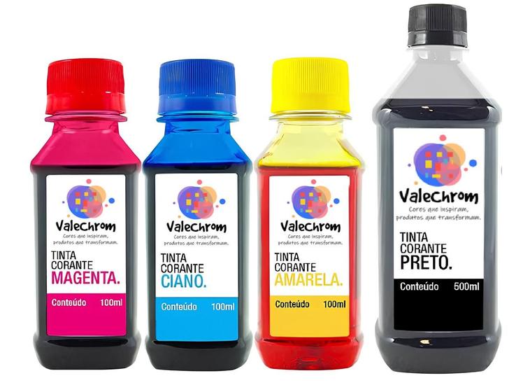 Imagem de Kit 4 Tinta Universal Compatível HP 800ml