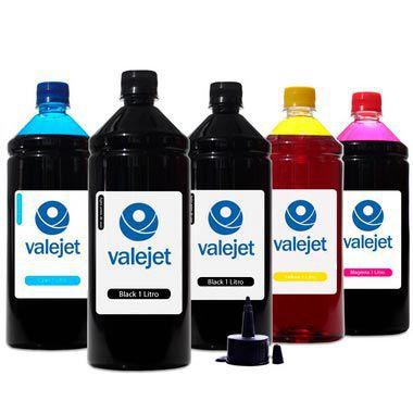 Imagem de Kit 4 Tinta XP702 CMYK Corante + Tinta Black Pig 1L Valejet