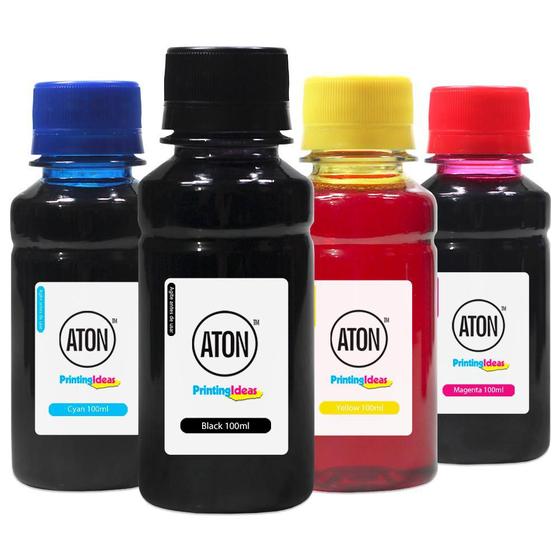 Imagem de Kit 4 Tintas Bulk Ink L3150 CMYK Corante 100ml Aton