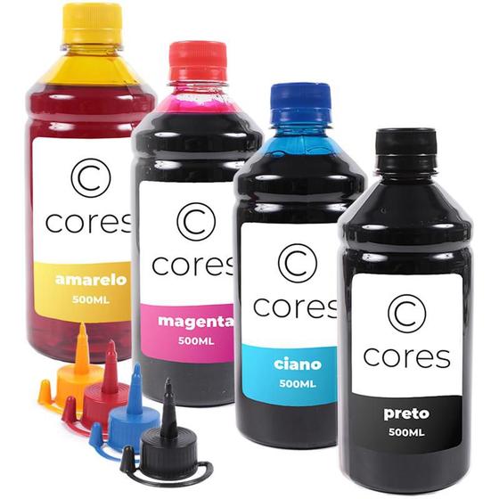 Kit 4 Tintas Compatível Canon G2110 500ml Cores Menor preço em Kit 4 Tintas Compatível Canon G2110 500ml Cores