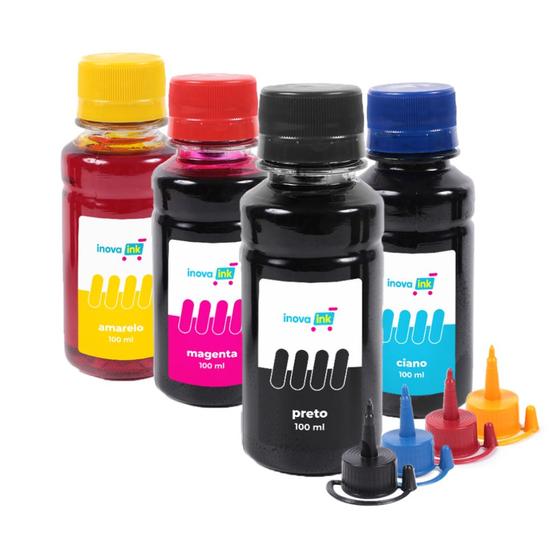 Kit 4 tintas Compatível Cartucho HP 60 100ml Inova Ink Menor preço em Kit 4 tintas Compatível Cartucho HP 60 100ml Inova Ink