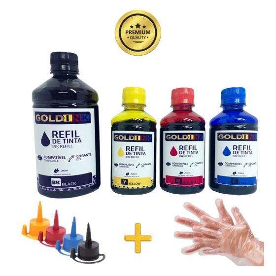 Imagem de Kit 4 Tintas Compatível P/ Impressora L396 Gold Ink