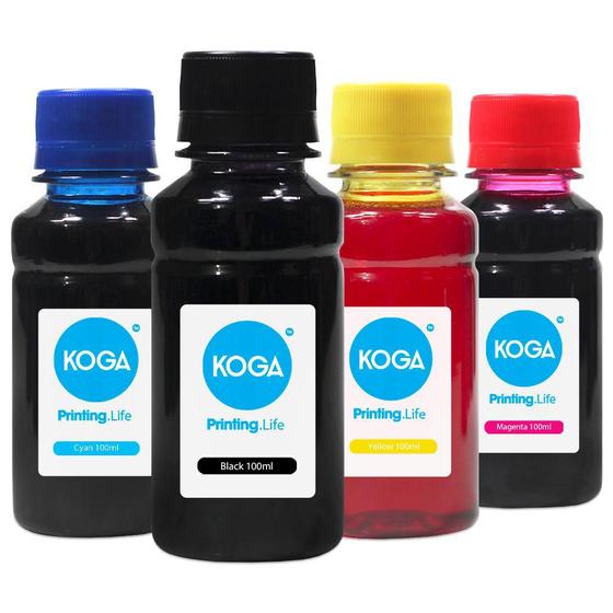 Imagem de Kit 4 Tintas G2100 CMYK 100ml Koga