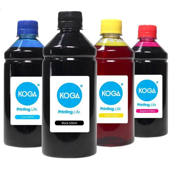 Imagem de Kit 4 Tintas G3102 CMYK 500ml Koga