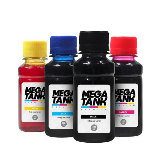 Imagem de Kit 4 Tintas para Canon G3160 CMYK 100ml Mega Tank