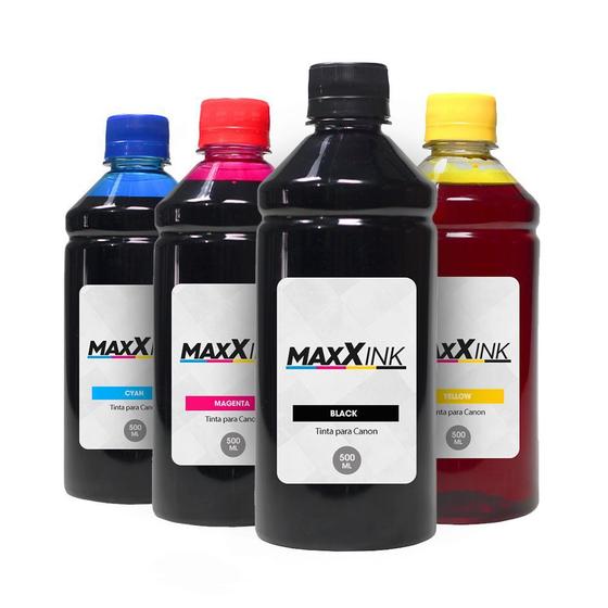 Imagem de Kit 4 Tintas para Canon G7010 CMYK 500ml Maxx Ink