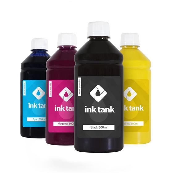 Imagem de Kit 4 tintas para  l375 sublimatica bulk ink 500 ml - ink tank