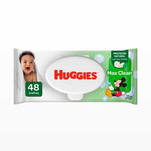 Imagem de KIT 4 TOALHAS UMEDECIDAS HUGGIES MAX CLEAN - 48 un