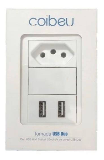 Imagem de Kit 4 Tomadas Com Interruptor Com 2 Entradas USB 5V 2.1A 023 Universal Parede 10A