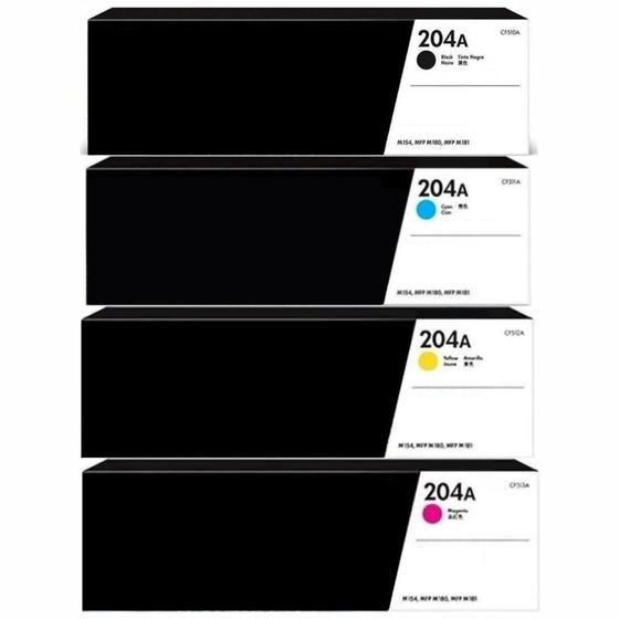 Kit 4 Toner CF510A 204A M180NW M-180NW M180 Origin Menor preço em Kit 4 Toner CF510A 204A M180NW M-180NW M180 Origin