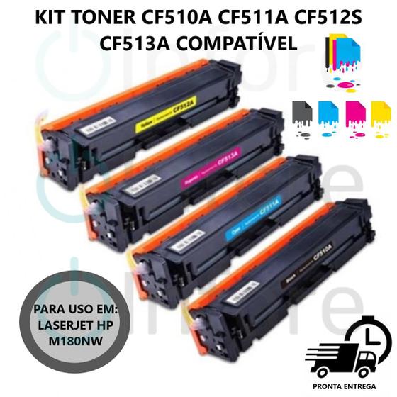 Imagem de Kit 4 Toner Compatível  204A CF510A CF511A CF512A CF513A M154 M154A M154