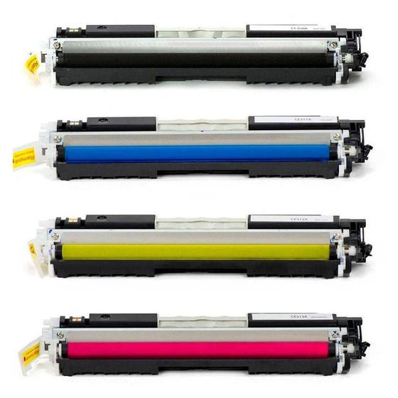 Imagem de Kit 4 Toner Pro Resolution 26A CE310A CE311A CE312A CE313A para M175 M275 CP1020 CP1025 M175A M175NW CP1025NW CP1020WN