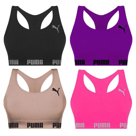 Imagem de Kit 4 Tops Puma Nadador Sem Costura Feminino