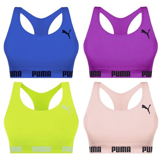 Imagem de Kit 4 Tops Puma Nadador Sem Costura Feminino