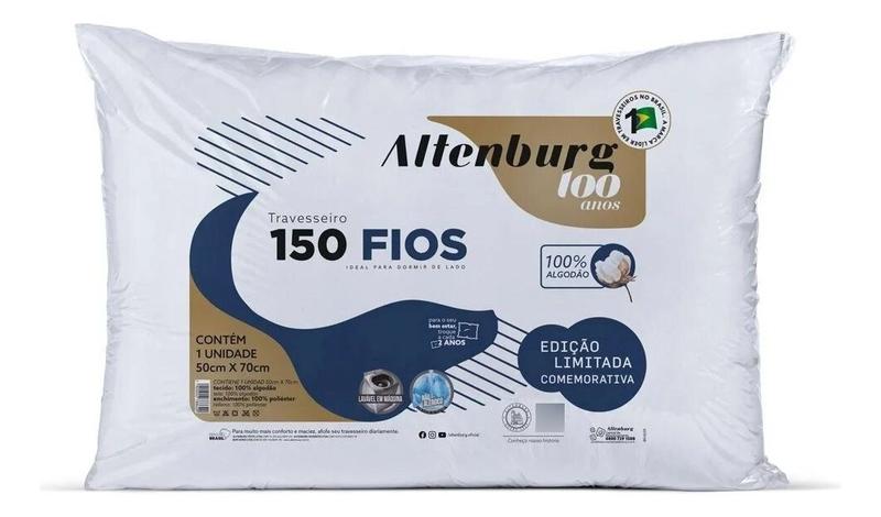 Imagem de Kit 4 Travesseiro Altenburg 150 Fios - 50x70 100% Algodão