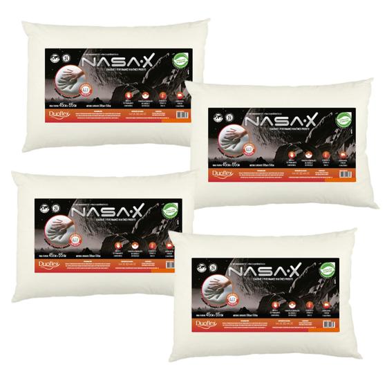 Imagem de Kit 4 Travesseiro Nasa X Baixo - Com Capa