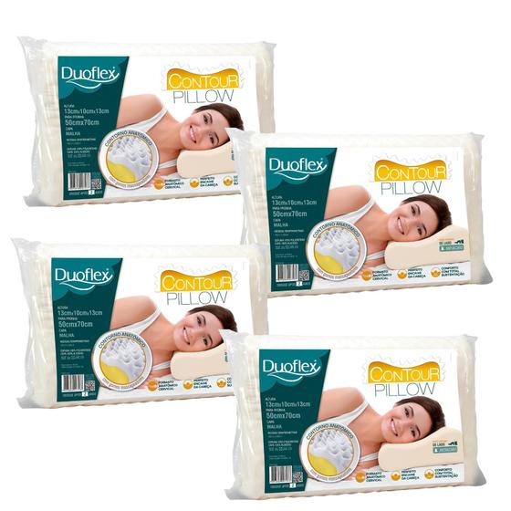 Imagem de Kit 4 Travesseiros Cervicais Contour Pillow