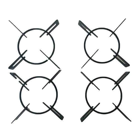 Kit 4 Trempes Grelha Grade Esmaltada Fogão Cooktop Fischer 4 Bocas 13